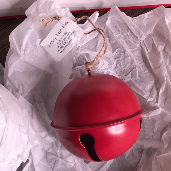 Pottery Barn Kids Red Jingle Bell Ornaments with Jute String , Set of 6 … - Picture 5 of 10